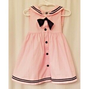 Pink Girl's Sailor Toddler PINK Good Lad of Philadelphia Dress Size 24 Months